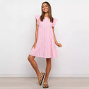 Chic Women's Ruffled Dress with Flattering Fit