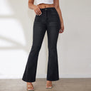 High-Waisted Flared Jeans with Side Pockets