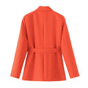 Women's Stylish Blazer Jacket with Belt Detail