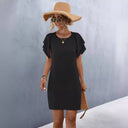 Stylish Women's Short Sleeve Ruffle Dress