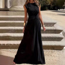 Chic Women's Maxi Dress with Wrap Design
