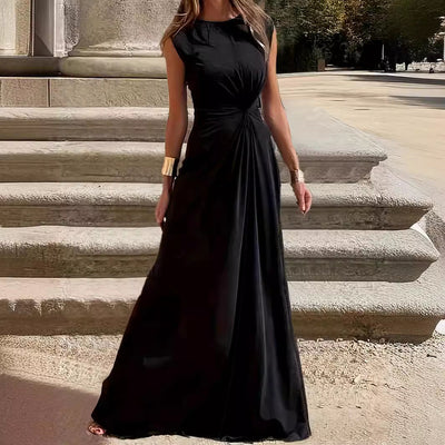 Chic Women's Maxi Dress with Wrap Design