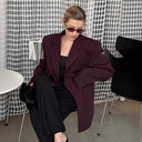 Chic Oversized Blazer Jacket with Unique Button Details