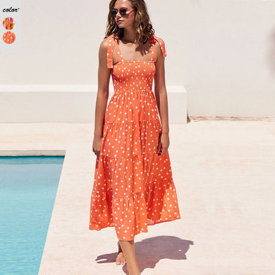 Chic Ruffle Strap Maxi Dress for Women
