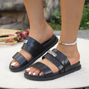 Women's Comfortable Strappy Sandals with Elegant Buckle Detail by Heidi-Mode