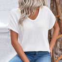 Chic Women's V-Neck Knit Blouse
