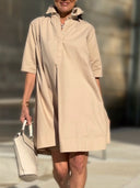 Chic Women's A-Line Shirt Dress