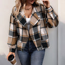 Stylish Women's Checked Blazer Jacket