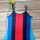 Chic Women's Maxi Dress with Striking V-Neck and Stylish Stripes