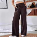 Chic Women's Elastic Waist Pants with Pockets