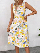 Floral Summer Dress for Women - Flowing Sleeveless Style