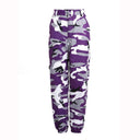 Modern Camouflage Cargo Pants with Elastic Waistband
