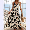 Animal Print Spaghetti Strap Maxi Dress