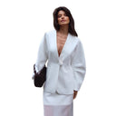 Chic Women's Blazer Jacket with Puff Sleeves