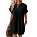 Chic Women's T-Shirt Dress with Pockets