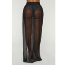 Chic High Slit Wrap Skirt in Sheer Chiffon