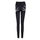 Skull Design Women's Leggings with Unique Cut-Outs
