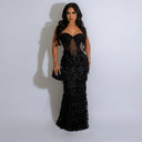 Crystal Embellished Evening Dress for Women