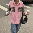 Trendy Women's Patterned Blouse with Pockets