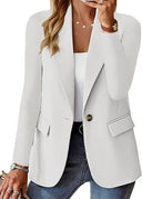 Chic Women's Blazer with Pocket Design
