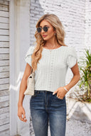 Ruffled Sleeve Lace Blouse for Women