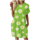 Floral Print Women's Summer Dress with Pockets
