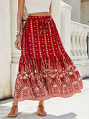 Flowy Paisley Maxi Skirt for Women