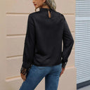 Chic Women's Lace Insert Top - Stylish Design