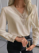 Ladies' Lace-Trim Blouse for Chic Style