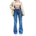 Chic Women's High-Waisted Flared Jeans