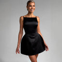 Chic Women's Cocktail Dress with Flowy Skirt