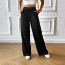 High-Waisted Women's Leisure Pants with Elastic Waist