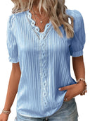 Chic Ruffled Women's Blouse in Trendy Style