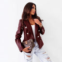 Stylish Double-Breasted Ladies Blazer