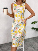 Floral Summer Dress for Women - Flowing Sleeveless Style