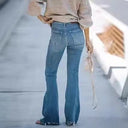 Stylish High-Waisted Flared Jeans for Women