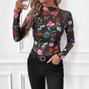 Leopard Print Women’s Fitted Long Sleeve Shirt