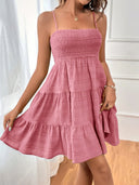 Women's Stylish Strap Dress with Flowy Skirt