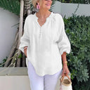 Stylish Women's Blouse with Smock Sleeves