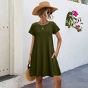 Chic Women's Dress with Pockets & Relaxed Fit