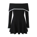 Women's Dress with Removable Lace Collar
