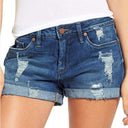 Chic Women's Distressed Denim Shorts