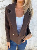 Chic Women's Double Button Blazer