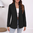 Chic Women's Blazer with Striped Sleeves and Classic Design
