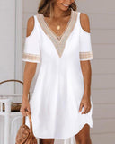 Ladies' Lace-Embellished Casual Dress