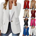 Chic Women's Blazer with Pocket Design