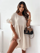 Chic Women's Summer Dress with Elastic Waist