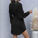 Shirt Dress with Waist Belt and Stylish Pockets