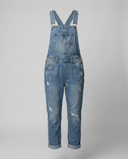 Stylish Women's Denim Overalls with Wide Leg Design