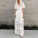 Elegant Women's V-Neck Lace Dress